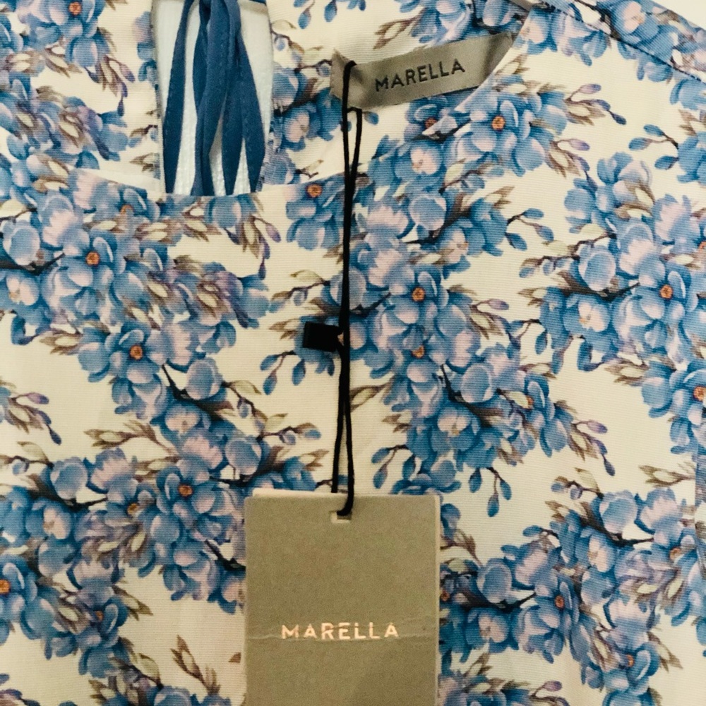 ***SOLD*** MARELLA Blue Floral 'Ario' Dress - Picture 8 of 11